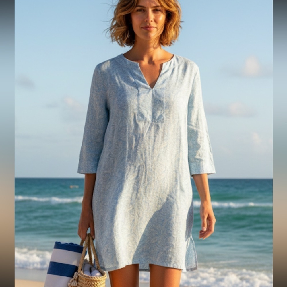 Michaels linen coverup xs tunic dress